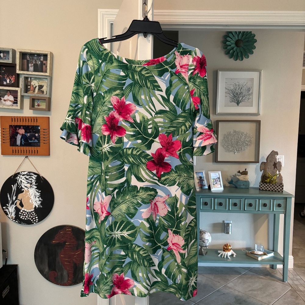 Pappagallo Women's Tropical no wrinkle size xs dress